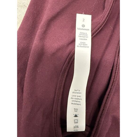 Lululemon On Repeat Rulu Hoodie Garnet Long Sleeve Hooded Top. Burgundy. Sz 2 - Picture 13 of 16